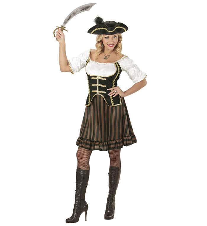 For pokker Entreprenør Faial Kvindelig Pirat Kaptajn Kostume - Halloween Kostume