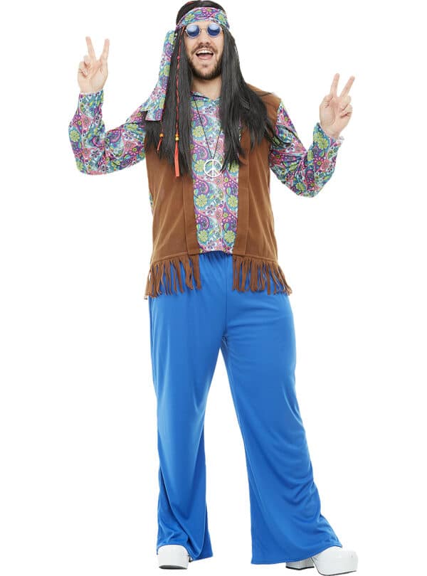 Blomster Hippie Kostume Plussize