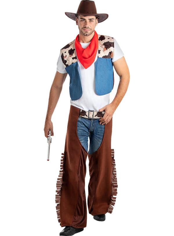 Cowboy Kostume Blå/Brun