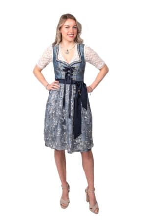 Dirndl Amelia Grå/Blå