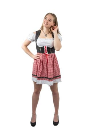 Dirndl Lise Sort/Rød
