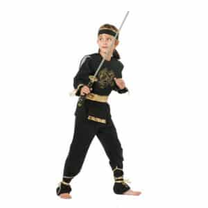 Drage Ninja Børnekostume Guld