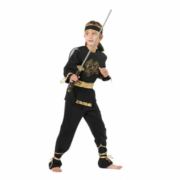 Drage Ninja Børnekostume Guld