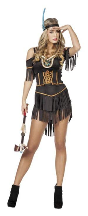 Kvindelig Indianer Deluxe Kostume