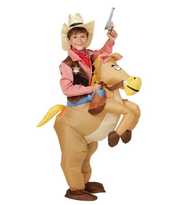 Oppustelig Cowboy Børnekostume