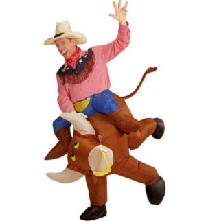Oppustelig Rodeotyr Kostume