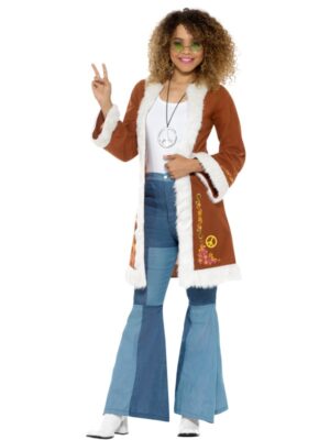 Retro Brun Hippie Jakke