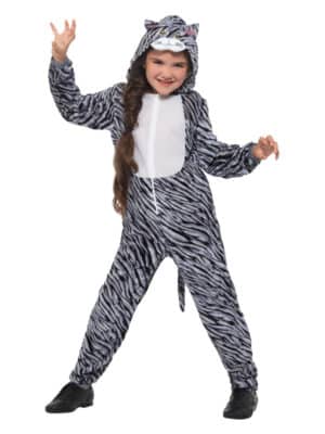 Stribet Kat Børnekostume