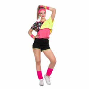 80'er Aerobics Kostume Gul/Lyserød