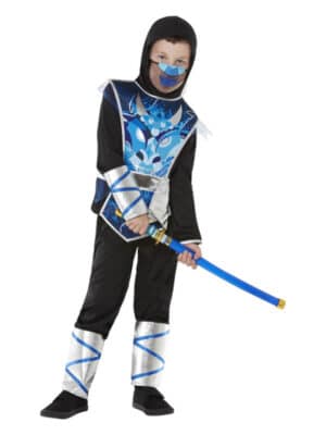 Blå Drage Ninja Børnekostume