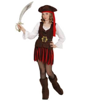 Caribisk Piratpige Børnekostume