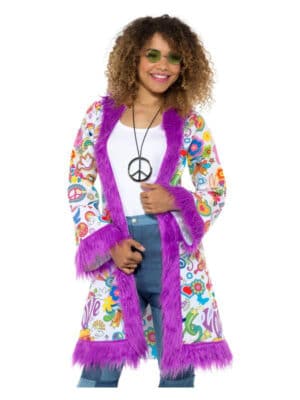 60'er Hippie Jakke Multifarvet