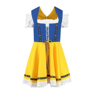 Dirndl Susi Gul/Blå