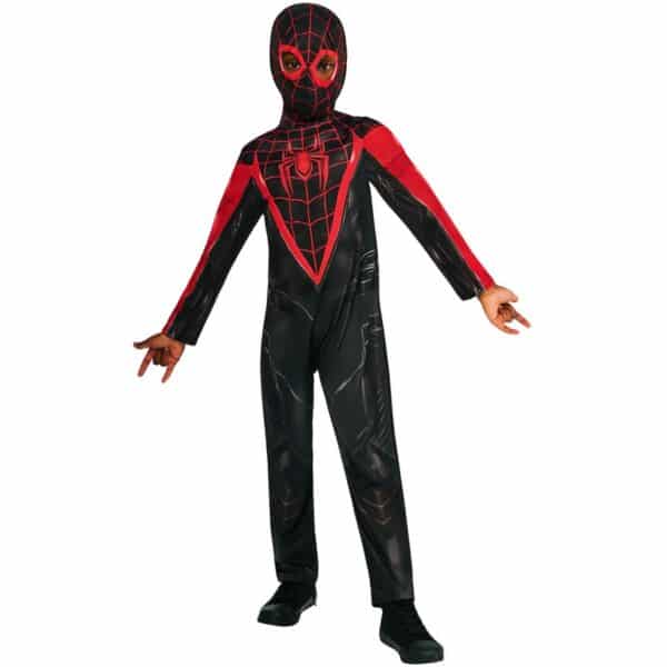 SpidermanÂ® Miles Morales Børnekostume Sort