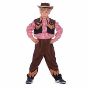 Western Cowboy Børnekostume Brun