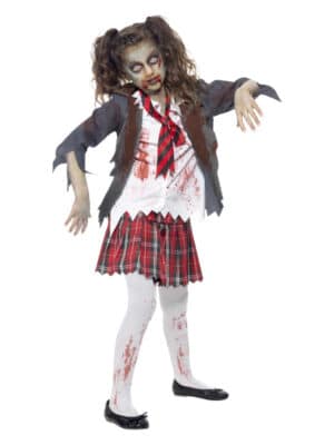 Zombie Skolepige Børnekostume