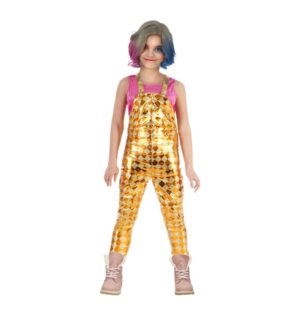 Harley Quinn Børnekostume Guld