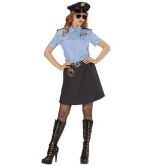 Lyseblå Politikvinde Kostume