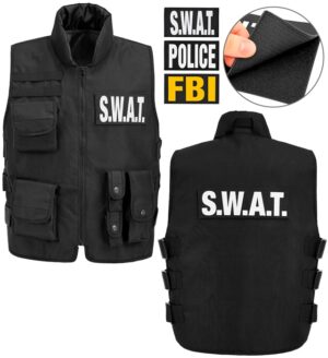 SWAT Taktisk Børnevest Sort
