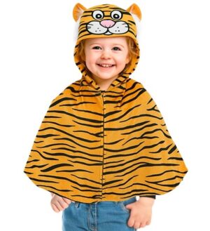 Tiger Plys Poncho Børnekostume