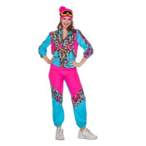 80'er Neon Skidragt Kostume Pink/Blå