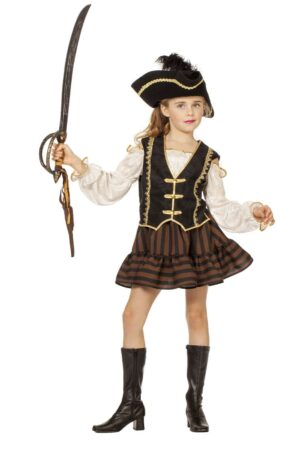 Klassisk Piratpige Børnekostume