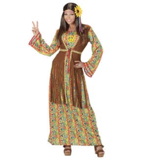 Lækker Hippie Kjole Kostume