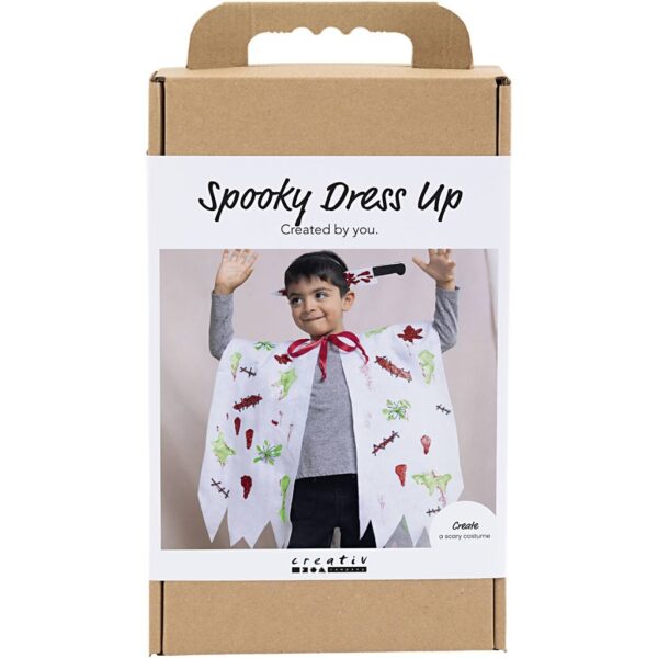 DIY Kit Spooky Udklædning, Kappe og Hårbøjle, ass. Farver