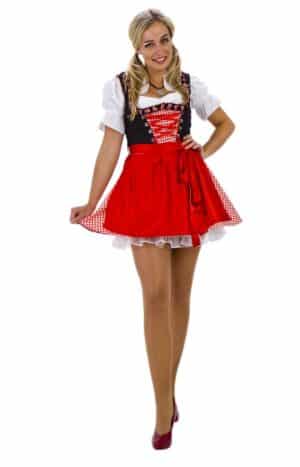 Dirndl Kort Rød