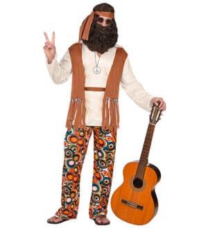 Mandlig Hippie Kostume