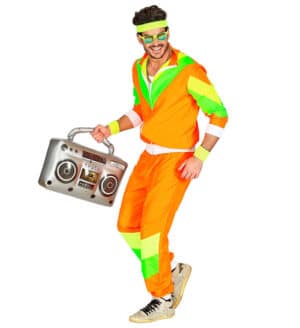 Neon 80'er Træningsdragt Kostume