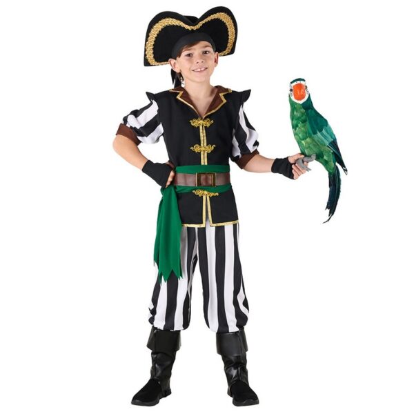 Pirat Børnekostume Grøn/Guld