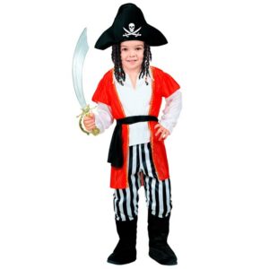 Pirat Børnekostume Rød/Sort