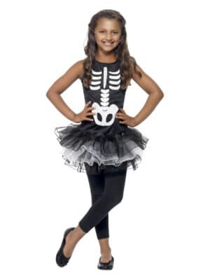 Skelet Ballerina Børnekostume