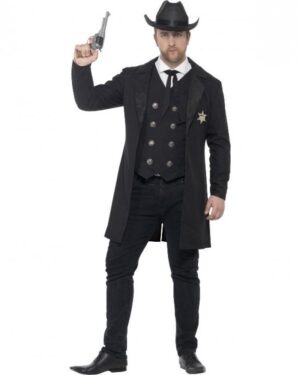 Sort Sherif Plussize Kostume