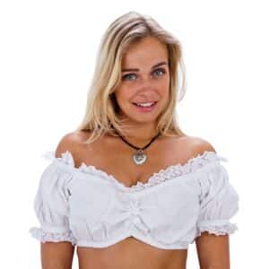 Dirndl Top Kort Hvid