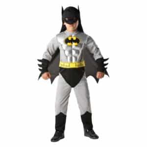 BatmanÂ® Metallisk Deluxe Børnekostume Grå