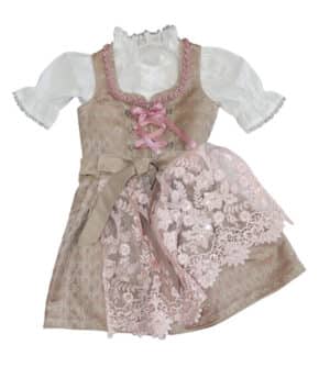 Børnedirndl Champagne/Lyserød