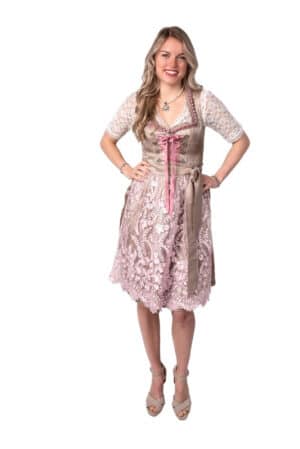 Dirndl Amelia Champagne/Lyserød