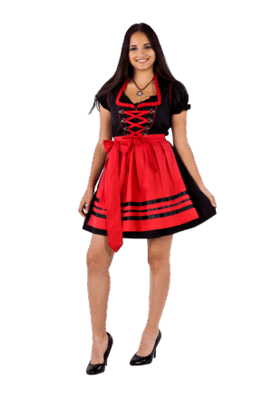 Dirndl Brigitta Rød