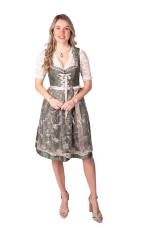 Dirndl Jacquard Grøn/Creme