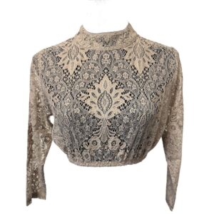 Dirndlbluse Højhalset Latte Creme