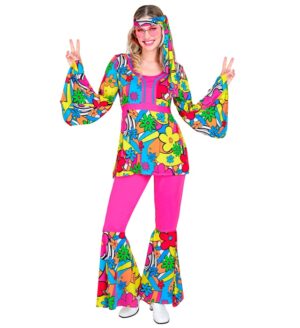 Flower Power Hippie Kostume Pink