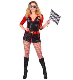 Racerpige Kostume Sort/Rød
