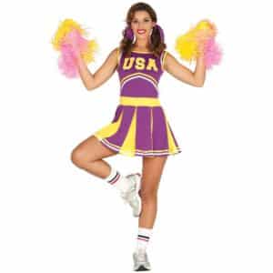 USA Cheerleader Kostume Lilla
