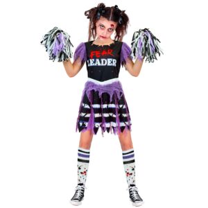 Zombie Cheerleader Børnekostume Lilla