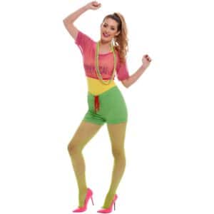 80'er Aerobicspige Kostume Multifarvet