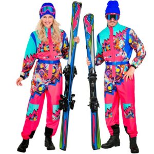 80'er Skidragt Kostume Lyserød