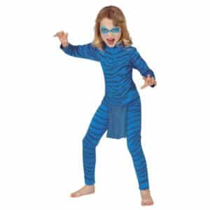 Blåt Kattedyr Børnekostume