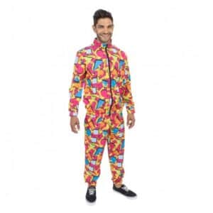 80'er-90'er Retro Træningsdragt Kostume